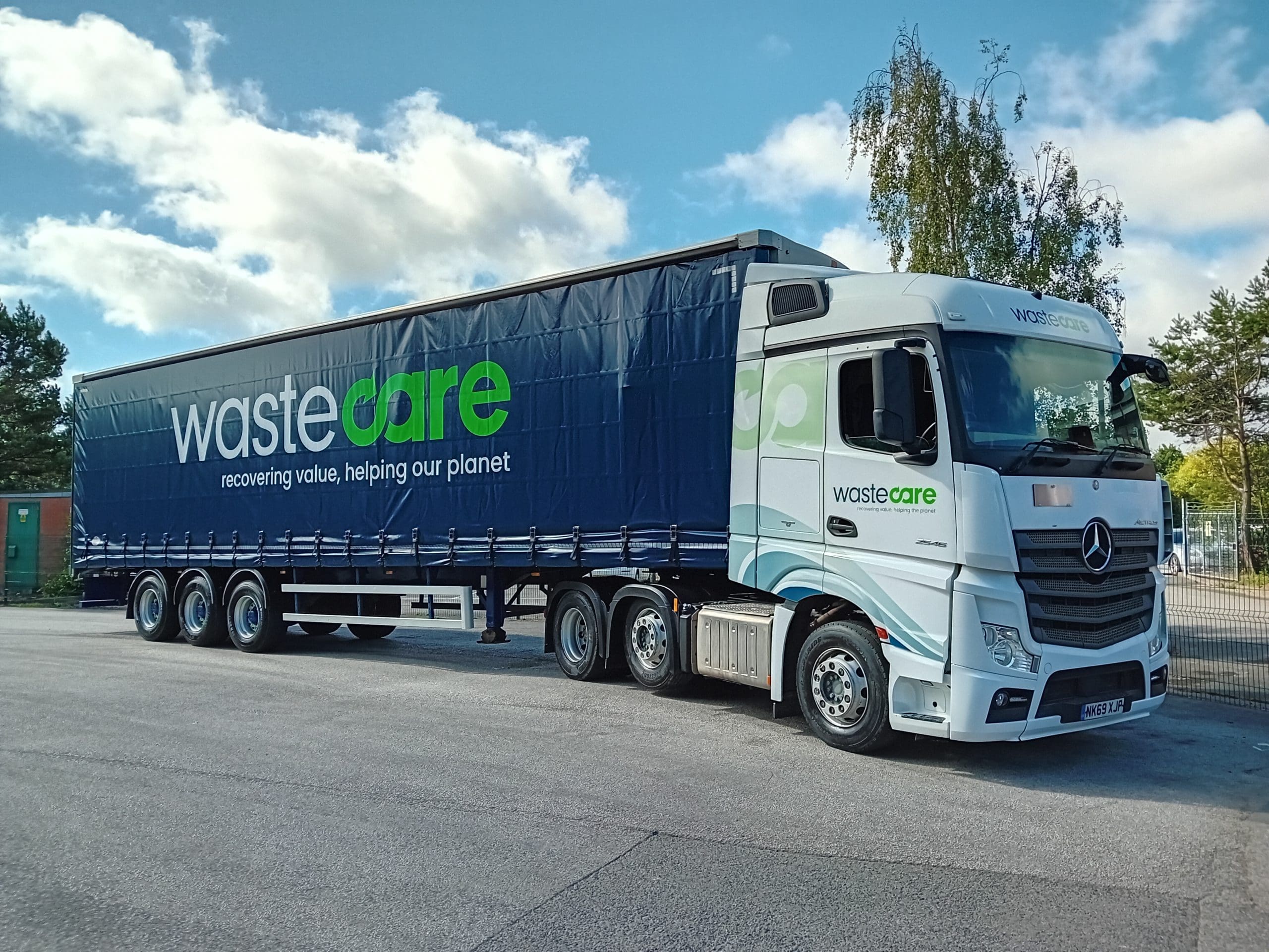 Wastecare lorry used for nationwide used cooking oil collection and recycling services